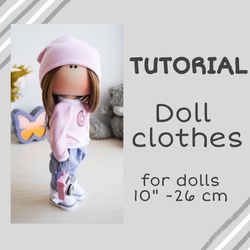 doll clothes tutorial. set of clothes patterns and instructions