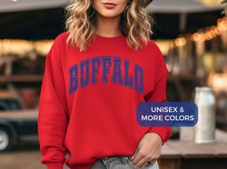 Vintage Buffalo Bills Unisex Heavy BlendT Crewneck Sweatshirt - Retro Buffalo Bills Sweatshirt - Vintage NFL Crewneck -