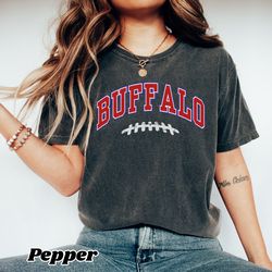 Vintage Buffalo Football T-shirt, Comfort Colors Buffalo Sweatshirt, Unisex Football Crewneck, Buffalo New York Fan Gift