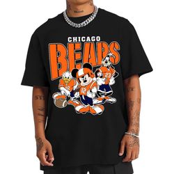 Vintage Chicago Mickey Donald Duck And Goofy Football Team Sweatshirt, Chicago Football Shirt, Chicago Sweatshirt, Sunda