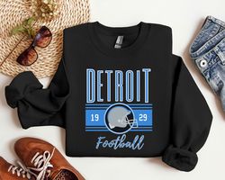 Vintage Detroit Lion Football Crewneck Sweatshirt, Detroit Football Sweatshirt, Detroit Football Crewneck, Detroit Footb