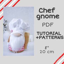 Chef gnome tutorial and patterns, Cook toy sewing instructions