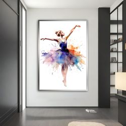 Ballerina canvas, Effect Ballerina Girl Print, Ballerina Wall Art, Ballerina Canvas Print, Ballerina Girl Painting, , De