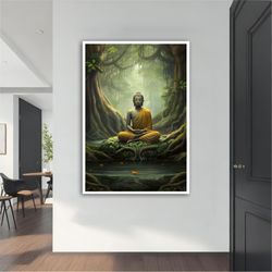 Buddha Canvas, Wall Art Canvas Design, Asian wall art, Buddha Print Wall Art, Buddha Wall Art,Buddha Poster, Home decor-