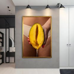 Erotic Modern Art, Nude Girl Wall Art, Sexy Young Woman Art, Sensual Girl Canvas, Erotic Canvas ,Home decor