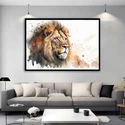 Lion Wall Art, Wild Lion Canvas Print, Lion Canvas Wall Art, Animal Kingdom Canvas Home Decor, Animals Wall Art