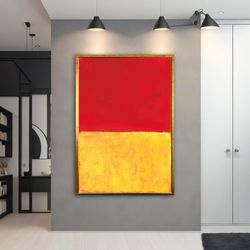 Mark Rothko Red And Yellow Canvas Art, Mark Rothko Colored Wall Art, Mark Rothko Production, Art Reproduction, Abstract