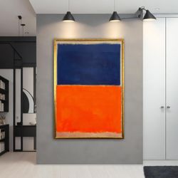 Mark Rothko Blue Orange Canvas Art, Mark Rothko Colored Wall Art, Art Reproduction, Ready-to Hang Canvas Print , Mark Ro