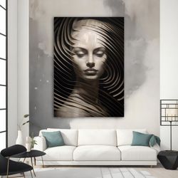 Surreal Woman Modern Canvas ,Modern Painting, Wall Art, Modern  Canvas,  Abstract Art, Canvas Art, Decor For Gift, Woman
