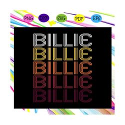 Billie retro wordmark pattern svg, billie vintage style, billie svg, vintage style, billie holiday, billie holiday conce