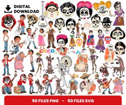 Bundle Layered Svg, Halloween, Coco Mask, Coco Svg, Movie, Digital Download, Clipart, PNG, SVG, Cricut