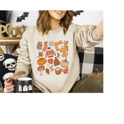 Fall Vibes Autumn Sweatshirt, Thanksgiving Shirt, Cozy Season Shirt, Dark Academia Shirt, Hippie Shirt, Fall Lover Shirt