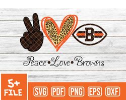 Cleveland Browns Svg , Peace Love  NfL Svg, Team Nfl Svg 09