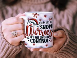 3D Snow Worries Inflated Christmas Mug