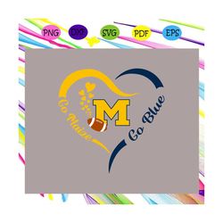 Go maize go blue, michigan wolverines, football, football svg, football gift, michigan football, football lover,For Silh