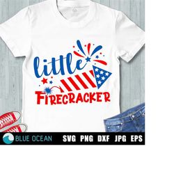 Little firecraker SVG, 4th July SVG, Patriotic kids cut files, Fourth of july SVG