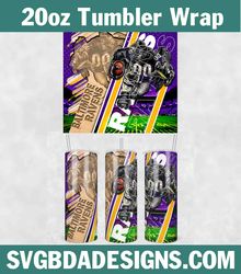 Baltimore Ravens Wood Mascot Tumbler Wrap, NFL Template 20oz, Ravens Wood Mascot Tumbler, NFL Tumbler Template