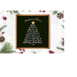 Christmas in heaven SVG, Memorial Christmas SVG, Christmas Decor SVG, Christmas in heaven poem sign