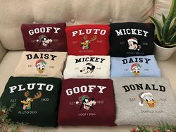 Mickey And Friends Christmas Shirt, Disney Family Christmas Sweatshirt, Custom Disneyland Christmas, Disney Character Ch