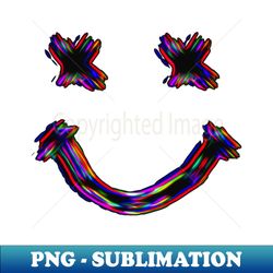 Smile Face Neon Glow - Artistic Sublimation Digital File - Unlock Vibrant Sublimation Designs