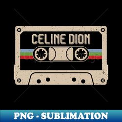 Celine Dion Vintage Cassette Tape - Premium Sublimation Digital Download - Capture Imagination with Every Detail