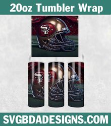 49ers Football Tumbler Wrap, NFL Football Tumbler Wrap, San Francisco 49ers Tumbler Template, NFL Tumbler Wrap