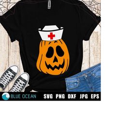 Pumpkin Nurse SVG, Halloween Nurse SVG, Halloween SVG, Halloween nurse shirt