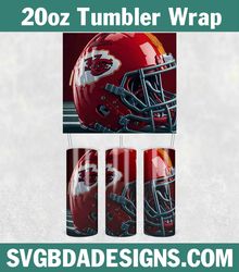 Chiefs Football Tumbler Wrap, NFL Football Tumbler Wrap, Kansas City Chiefs Tumbler Template, NFL Tumbler Wrap