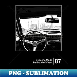 Behind The Wheel  Minimalist Graphic Design Artwork - High-Resolution PNG Sublimation File - Stunning Sublimation Graphics