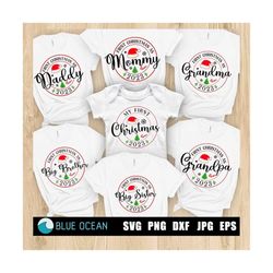 My first christmas family bundle SVG, My first Christmas 2023, First Christmas as mommy, Family Christmas 2023