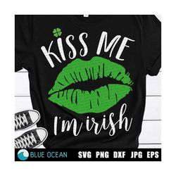 Kiss Me Im Irish SVG, Lips SVG, St Patricks Day SVG, Files for Cricut
