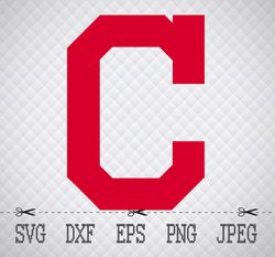 Cleveland Indians LOGO SVG,PNG,EPS Cameo Cricut Design Template Stencil Vinyl Decal Tshirt Transfer Iron on