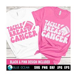 Tackle Breast Cancer Svg,  Breast Cancer Svg, Cancer Awareness Svg, Football Cancer Svg, Fight Cancer Svg