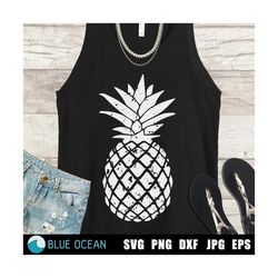 Pineapple Distressed SVG, Pineapple grunge SVG, Summer SVG, Pineapple shirt cut files