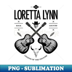 Loretta Lynn Acoustic Guitar Vintage Logo - Retro PNG Sublimation Digital Download - Instantly Transform Your Sublimation Projects