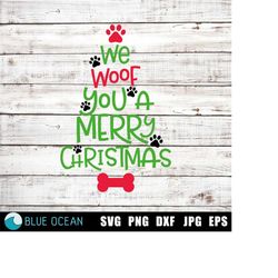 We Woof You A Merry Christmas SVG, Christmas SVG, Merry christmas svg, Funny Dog Christmas svg
