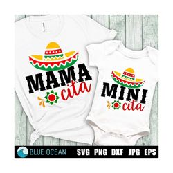 Mamacita SVG, Minicita SVG, Mom and me SVG, Mommy and Me Matching Shirts, Girl Cinco de Mayo Svg, Fiesta