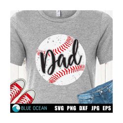 Fathers day SVG, Baseball Dad SVG, Baseball grunge ball, Distressed baseball shirt, Baseball dad cut files