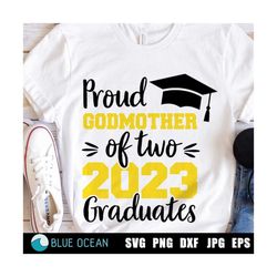 Proud Godmother of two 2023 graduates SVG, Two graduates SVG, Proud Godmother Graduates 2023, Graduation 2023 SVG