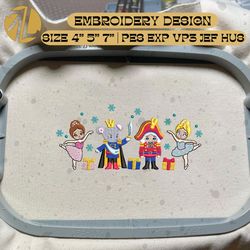 Merry Christmas 2023 Embroidery Machine Design, Retro Xmas Nutcracker Embroidery Design, Xmas Movie Embroidery Design