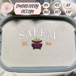 Witch Halloween Embroidery File, Salem City Est 1692 Embroidery Design, They Missed One Embroidery Design