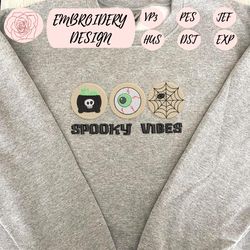 Sugar Bake Cookie Embroidery Machine Design, Halloween SPooky Cookie Embroidery Design, Spooky Season Embroidery File