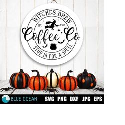 Witches brew SVG, Witches Brew Coffee SVG, Vintage Halloween Sign, Witch Coffee SVG
