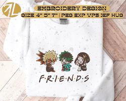Friends Anime Embroidery, Academy Anime Embroidery FIles, Hero Anime Embroidery, Embroidery Patterns, Instant Download