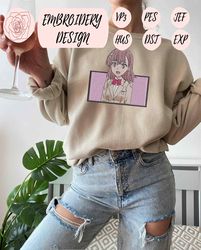 Anime Inspired Embroidery Designs, Anime Character Embroidery Files, Instant Download, Embroidery Designs