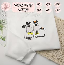 Halloween Cartoon Mouse Embroidery Design, Happy Halloween Embroidery Design, Creepy Bats Embroidery File, Cute Ghost Embroidery Pattern, Spooky Machine Embroidery Design