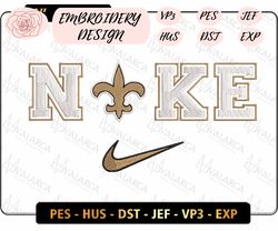 NIKE NFL New Orleans Saints Logo Embroidery Design, NIKE NFL Logo Sport Embroidery Machine Design, Famous Football Team Embroidery Design, Football Brand Embroidery, Pes, Dst, Jef, Files
