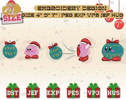 Kirby X Ornament Embroidery Designs, Christmas Embroidery Designs, Christmas 2022 Embroidery Files, Xmas Embroidery Designs