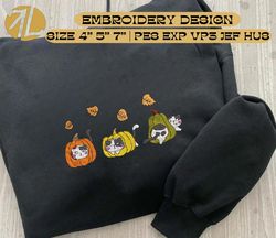 Stay Spooky Embroidery Machine Design, Halloween Cat Pumpkin Embroidery Design, Spooky Cat Boo Embroidery Design