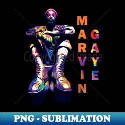 Marvins Gaye POpart - PNG Transparent Digital Download File for Sublimation - Bring Your Designs to Life